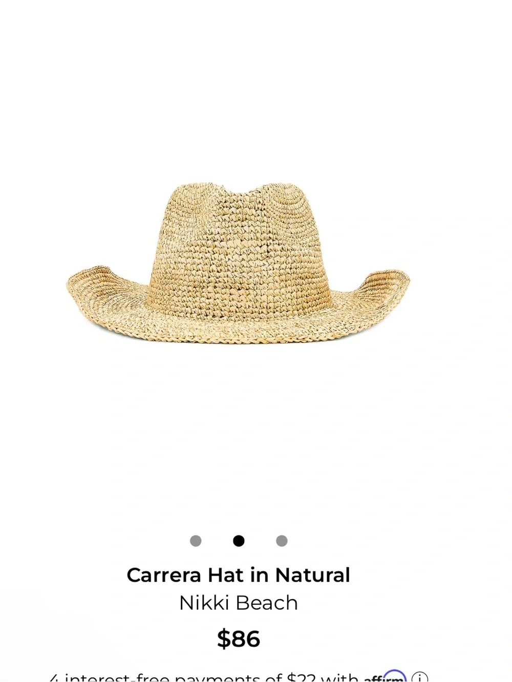 Nikki Beach Raffia Carrera Hat